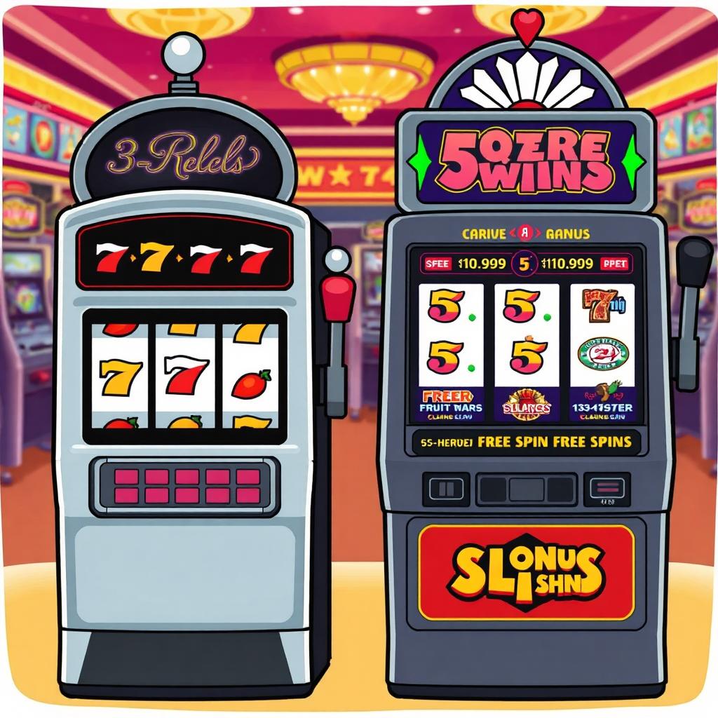 Slot 3 Gulungan vs Slot 5 Gulungan